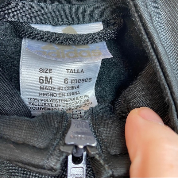 Adidas Black White Track Suit Outfit 6 Month - Picture 2 of 3